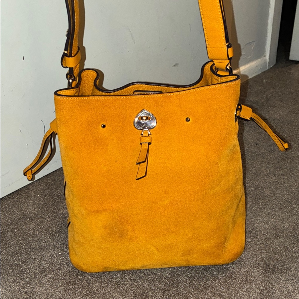 Kate Spade Marti Yellow Suede Bucket Bag